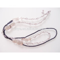 Fashion Long Bling Crystal Beaded Necklace for Sweater